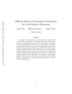 Efficient Shapley Performance Attribution for Least-Squares Regression