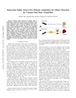 Improving Online Source-free Domain Adaptation for Object Detection by
  Unsupervised Data Acquisition