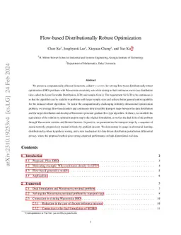 Flow-based Distributionally Robust Optimization