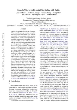 Sound of Story: Multi-modal Storytelling with Audio