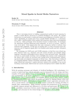 Moral Sparks in Social Media Narratives