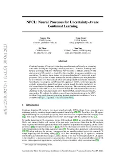 NPCL: Neural Processes for Uncertainty-Aware Continual Learning