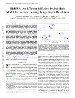 EDiffSR: An Efficient Diffusion Probabilistic Model for Remote Sensing
  Image Super-Resolution