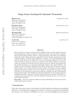 Stage-Aware Learning for Dynamic Treatments