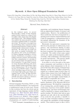 Skywork: A More Open Bilingual Foundation Model