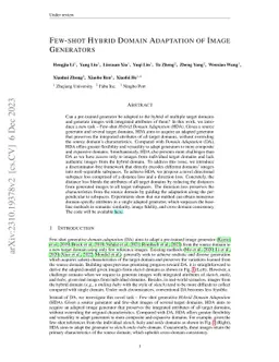Few-shot Hybrid Domain Adaptation of Image Generators