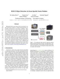 RGB-X Object Detection via Scene-Specific Fusion Modules