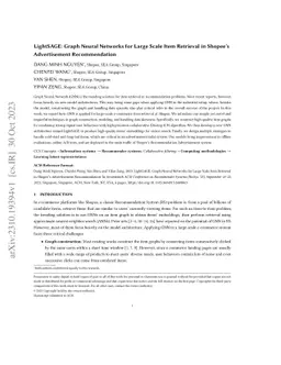 LightSAGE: Graph Neural Networks for Large Scale Item Retrieval in
  Shopee's Advertisement Recommendation