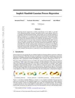 Implicit Manifold Gaussian Process Regression