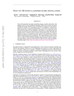 Text-to-3D with Classifier Score Distillation