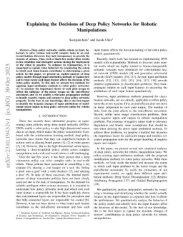 Explaining the Decisions of Deep Policy Networks for Robotic
  Manipulations