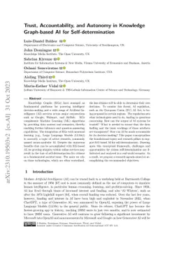 Trust, Accountability, and Autonomy in Knowledge Graph-based AI for
  Self-determination