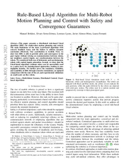 Rule-Based Lloyd Algorithm for Multi-Robot Motion Planning and Control with Safety and Convergence Guarantees