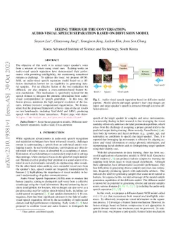 Seeing Through the Conversation: Audio-Visual Speech Separation based on
  Diffusion Model