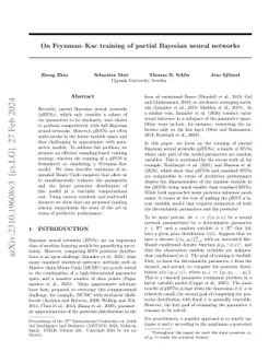 On Feynman--Kac training of partial Bayesian neural networks