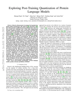 Exploring Post-Training Quantization of Protein Language Models