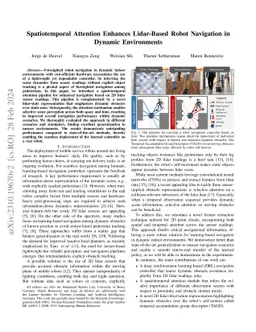 Spatiotemporal Attention Enhances Lidar-Based Robot Navigation in
  Dynamic Environments