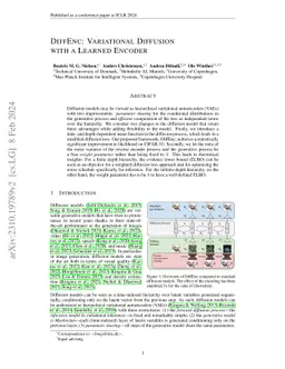 DiffEnc: Variational Diffusion with a Learned Encoder