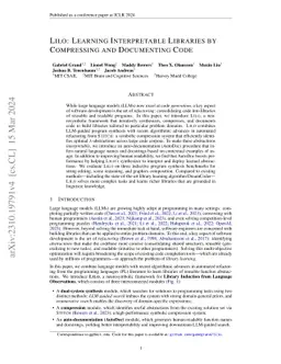 LILO: Learning Interpretable Libraries by Compressing and Documenting
  Code