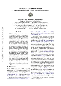 The Eval4NLP 2023 Shared Task on Prompting Large Language Models as
  Explainable Metrics
