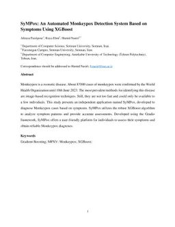 SyMPox: An Automated Monkeypox Detection System Based on Symptoms Using
  XGBoost