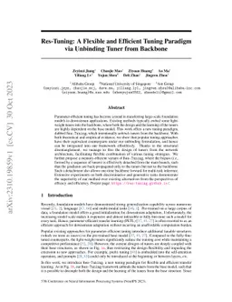 Res-Tuning: A Flexible and Efficient Tuning Paradigm via Unbinding Tuner
  from Backbone