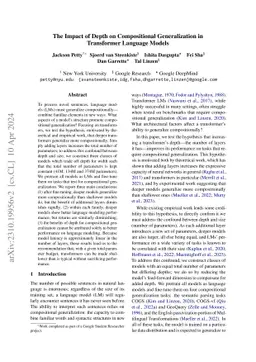 The Impact of Depth on Compositional Generalization in Transformer
  Language Models
