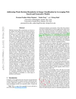 Addressing Weak Decision Boundaries in Image Classification by
  Leveraging Web Search and Generative Models
