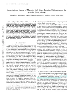Computational Design of Magnetic Soft Shape-Forming Catheters using the
  Material Point Method