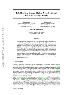 PolyThrottle: Energy-efficient Neural Network Inference on Edge Devices