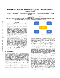 FATE-LLM: A Industrial Grade Federated Learning Framework for Large
  Language Models