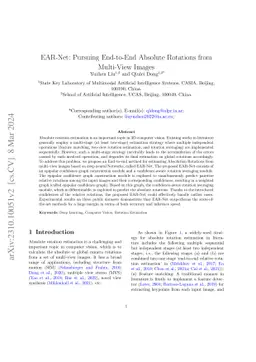 EAR-Net: Pursuing End-to-End Absolute Rotations from Multi-View Images