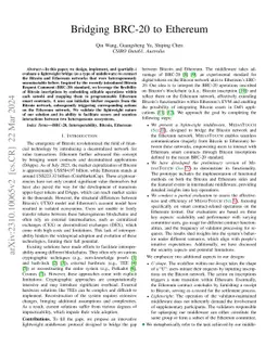 Bridging BRC-20 to Ethereum