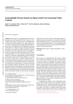 Generalizable Person Search on Open-world User-Generated Video Content