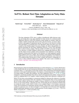 SoTTA: Robust Test-Time Adaptation on Noisy Data Streams