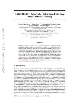 KAKURENBO: Adaptively Hiding Samples in Deep Neural Network Training
