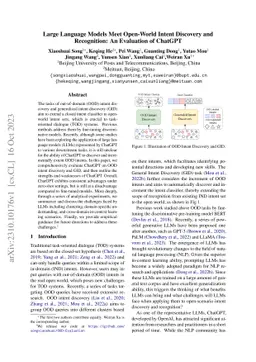 Large Language Models Meet Open-World Intent Discovery and Recognition:
  An Evaluation of ChatGPT