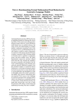 TRIGO: Benchmarking Formal Mathematical Proof Reduction for Generative
  Language Models