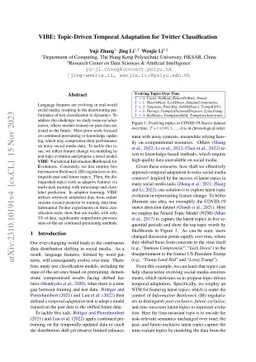 VIBE: Topic-Driven Temporal Adaptation for Twitter Classification