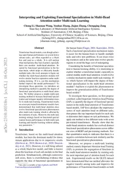 Interpreting and Exploiting Functional Specialization in Multi-Head
  Attention under Multi-task Learning