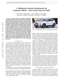 A Multilayered Security Infrastructure for Connected Vehicles -- First
  Lessons from the Field