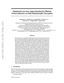Optimized Layerwise Approximation for Efficient Private Inference on Fully Homomorphic Encryption