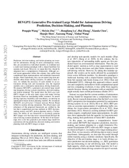 BEVGPT: Generative Pre-trained Large Model for Autonomous Driving
  Prediction, Decision-Making, and Planning