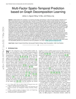 Multi-Factor Spatio-Temporal Prediction based on Graph Decomposition
  Learning