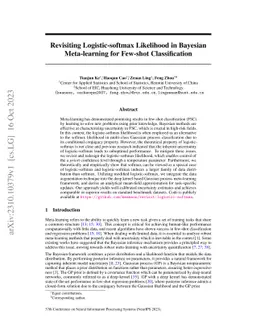 Revisiting Logistic-softmax Likelihood in Bayesian Meta-Learning for
  Few-Shot Classification