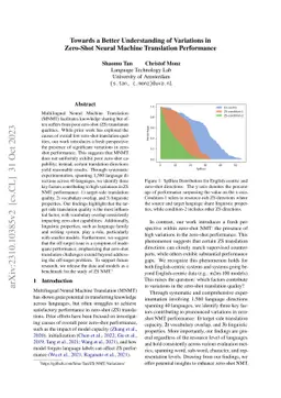 Towards a Better Understanding of Variations in Zero-Shot Neural Machine
  Translation Performance