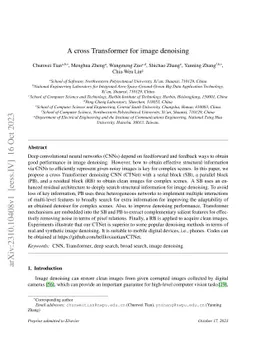 A cross Transformer for image denoising