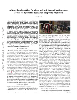 A Novel Benchmarking Paradigm and a Scale- and Motion-Aware Model for
  Egocentric Pedestrian Trajectory Prediction