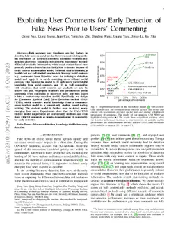 Exploiting User Comments for Early Detection of Fake News Prior to
  Users' Commenting