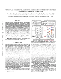 Type-aware Decoding via Explicitly Aggregating Event Information for
  Document-level Event Extraction